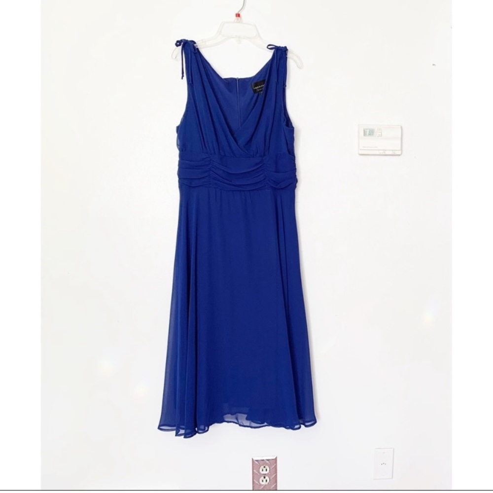 Connected Apparel Blue Sleeveless Dress Size 14
